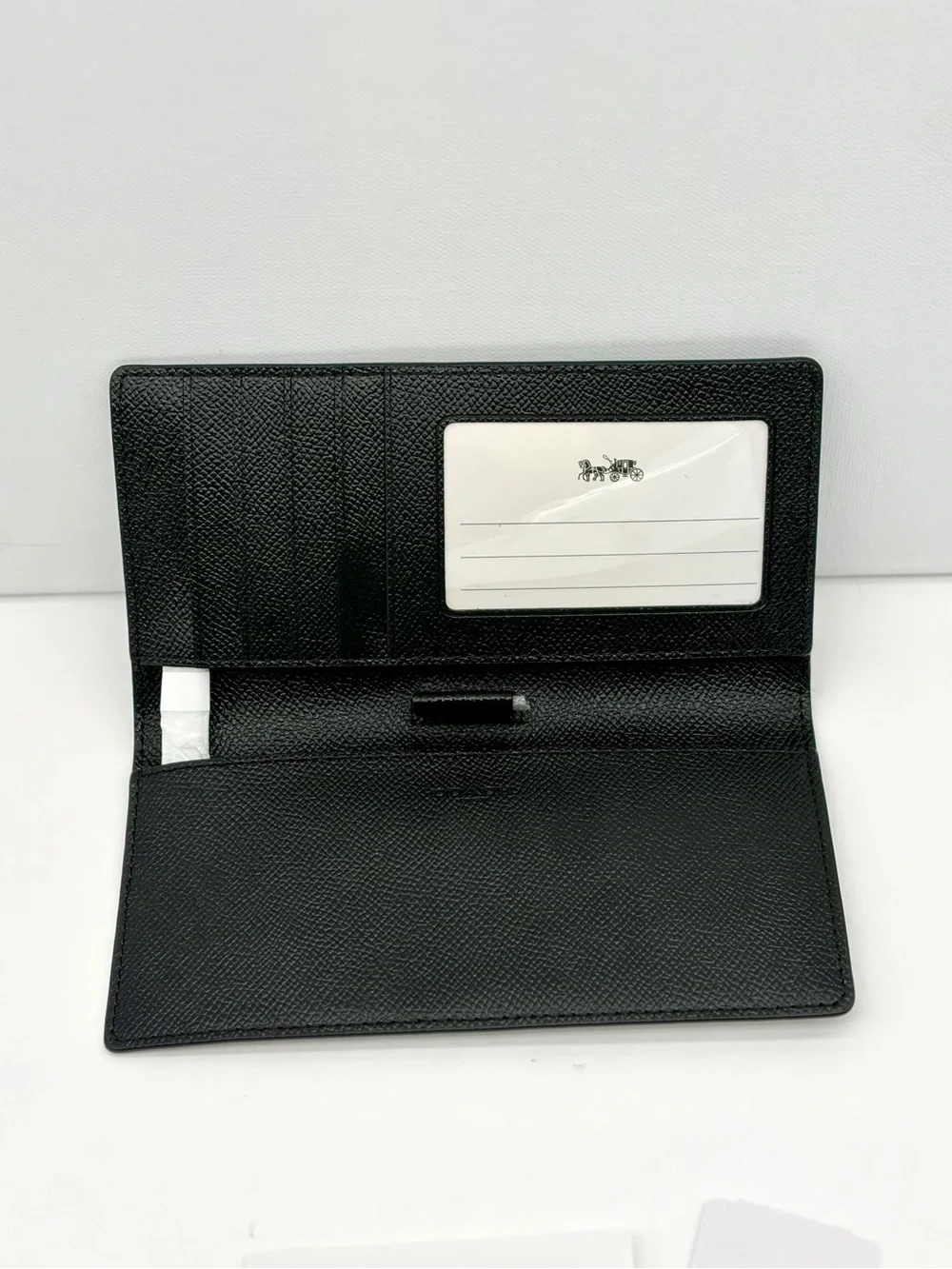 COACH Black Leather Bifold Wallet Black